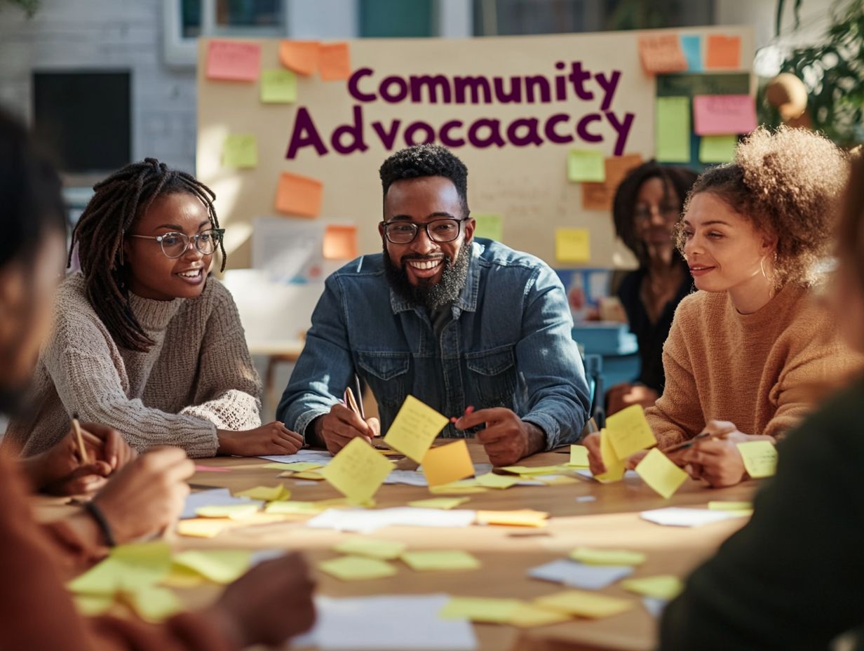 How Can One Identify and Connect with Relevant Community Resources for Advocacy Efforts?